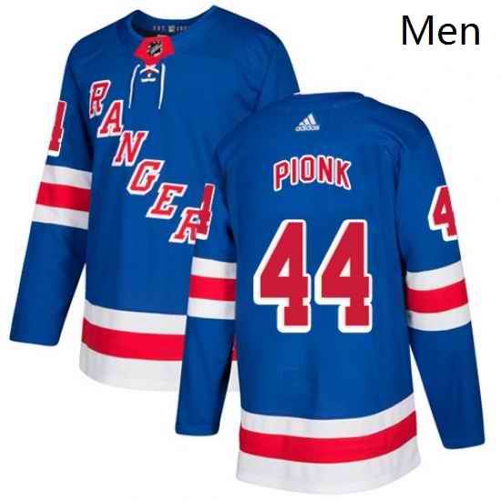 Mens Adidas New York Rangers 44 Neal Pionk Royal Blue Home Authentic Stitched NHL Jersey